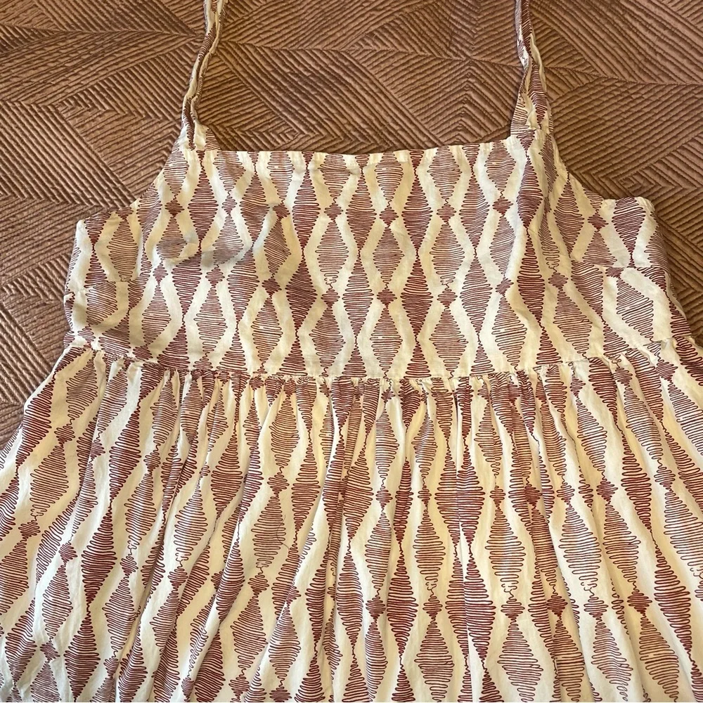 Anthropologie Square-Neck Tiered Midi Dress Size X-Large - Picture 7 of 9